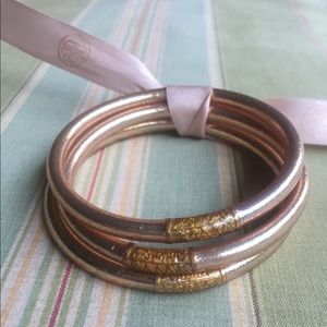 BuDhaGirl Set of 3 Authentic Champagne Bangles NWT